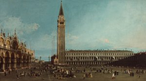 Het San Marcoplein, Venetië door Canaletto
