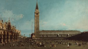 Het Piazza San Marco, Venetië door Giovanni Antonio Canal