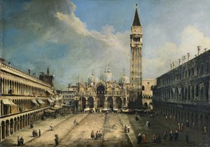 Het San Marcoplein in Venetië door Canaletto