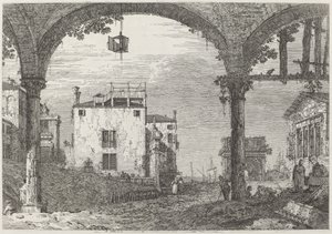 Het Portiek met de Lantaarn door Canaletto