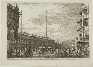 le Procuratie niove e S. Ziminian V., uit Vedute door Canaletto