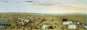 Het kamp van Uruguaiana, Rio Grande, Brazilië door Candido Lopez