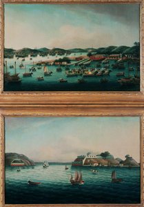 Haven van Hong Kong en Tijgerbek door Cantonese School