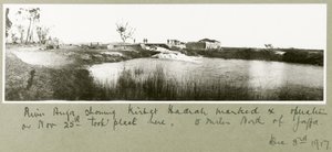 Rivier Auja, met Khirbet Hadrah, 3 december 1917
