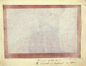 Huizen buiten de kazerne in Buttevant in de sneeuw door Capt. Henry Craigie Brewster