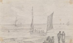 Een gezelschap vertrekt nabij Brighton Beach, 18 september 1815