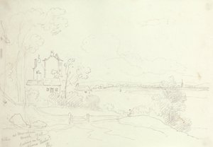 Bij Newnham kijkend naar de Severn oostwaarts, maart 1848 door Capt. Thomas Hastings