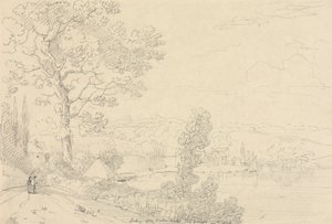 Uitzicht op Wootton Bridge, Isle of Wight, augustus 1828