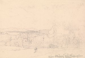 Rivier Medina vanaf Whippingham bij East Cowes door Capt. Thomas Hastings