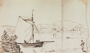 Schets van een zeilboot