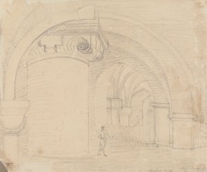 Kelder, Kathedraal van Canterbury door Capt. Thomas Hastings