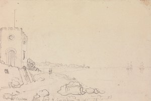West Cowes vanuit het badhuis van Lord Henry Seymour, oktober 1825 door Capt. Thomas Hastings