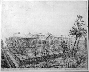Een Uitzicht op de Boomgaard ten Westen van Longwood House op het Eiland Sint-Helena, c.1821