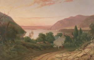 Hudson met uitzicht op West Point in de verte