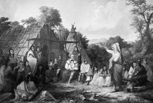 De Indiase Raad, ca. 1847 door Captain Seth Eastman