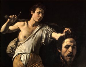 Italiaans:  Davide con la testa di Golia David met het hoofd van Goliath