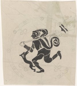 Decoratief ontwerp met hazenjager