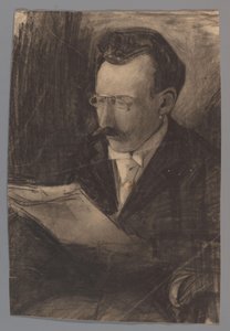 Portret van een man, lezend