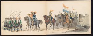 Maskerade van de Leidse studenten, 1850 (plaat 13) door Carel Christiaan Antony Last
