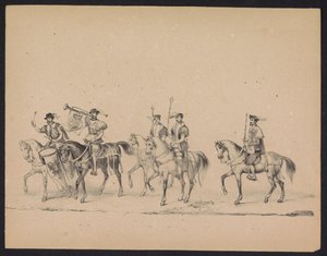 Maskerade van de Utrechtse studenten, 1846 (plaat 13) door Carel Christiaan Antony Last