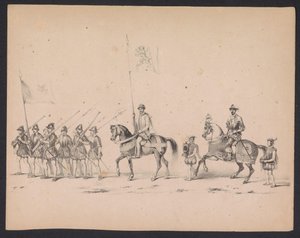 Maskerade van de Utrechtse studenten, 1846 (plaat 2) door Carel Christiaan Antony Last