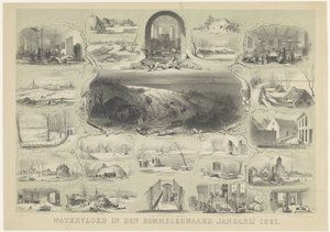 Watervloed in den Bommelerwaard Januarij 1861 door Carel Christiaan Antony Last
