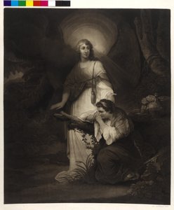 Hagar huilt Hagar in de woestijn door Carel Fabritius