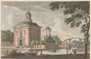 Engelse kerk te Rotterdam, ca. 1790 door Carel Frederik Bendorp (I)