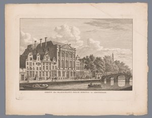 Gezicht op Felix Meritis in Amsterdam door Carel Frederik Bendorp (I)