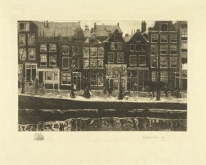 Lauriergracht door Carel Lodewijk Dake (signed by artist)