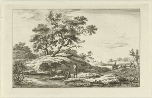 Reizgers aan de waterkant door Carel Lodewijk Hansen