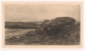 Dolmen van Rondossec aan de kust bij Plouharnel door Carel Nicolaas Storm van 