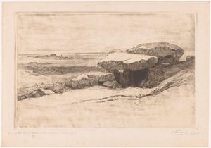 Dolmen van Rondossec aan de kust bij Plouharnel