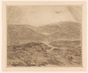 Duinlandschap met zonnestralen door Carel Nicolaas Storm van 