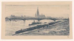 Gezicht op Frankfurt am Main door Carel Nicolaas Storm van 