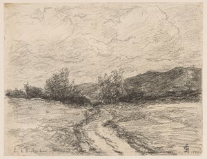 Bospad door duinen bij Elswout door Carel Nicolaas Storm van 