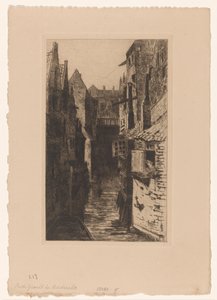 Gracht in Dordrecht door Carel Nicolaas Storm van 