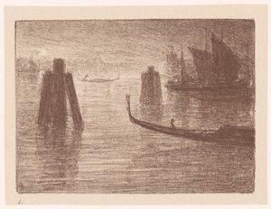 Haven in Venetië door Carel Nicolaas Storm van 