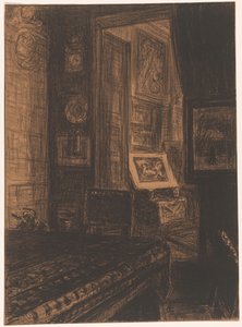 Interieur van een huiskamer door Carel Nicolaas Storm van 