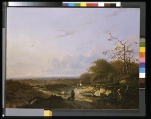 Landschap, circa 1655 door Carel de Cauwer