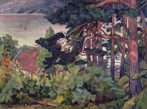 Herfst bij de Kristiana Fjord door Carl Edvard Diriks