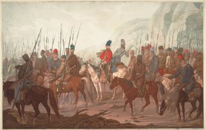 Mars van Oeral Kozakken door Bohemen in juli 1799, 1800