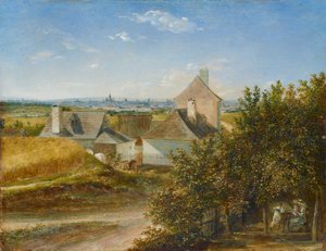 Uitzicht op Wenen vanuit Grinzing door Carl Agricola