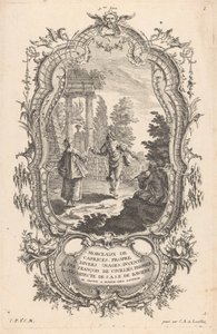 Dansend paar door Carl Albert von Lespilliez
