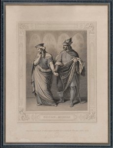 Het Nibelungenlied. Gunther en Brunhild, 1860 door Carl Arnold Gonzenbach