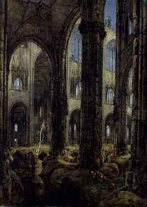 Gotische kerkruïnes, 1826
