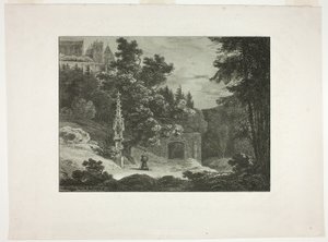 Pelgrim in het bos