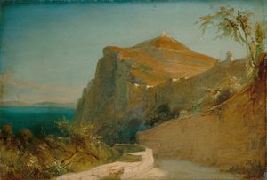 Rots van Tiberius, Capri door Carl Blechen