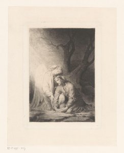 Christus getroost door een engel in de hof van Getsemane