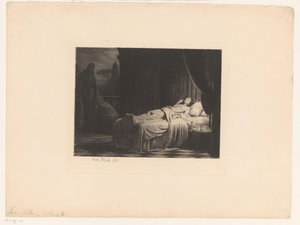 De Dood als dame, met aanbidder door Carl Bloch